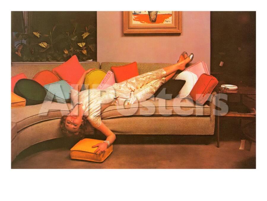 Woman Lounging On Couch Retro Prints At Allposters Com