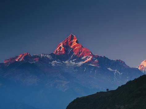 Machapuchare Machhapuchhre Fish Tail Mountain In The Annapurna Himal Of North Central Nepal N