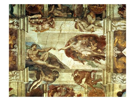 The Creation Of Adam Detail From The Sistine Ceiling 1511 12