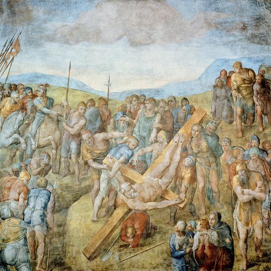 Crucifixion of St. Peter, 1546-50 (Fresco) Giclee Print by ...