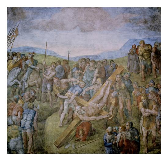 Crucifixion of St. Peter, 1546-50 (Fresco) Giclee Print by ...