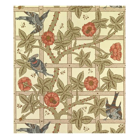 Blue And Orange Trellis Wallpaper Design 1864 Giclee Print William Morris Allposters Com