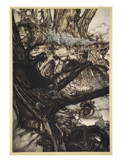'Never Harm, Nor Spell Nor Charm, Come Our Lovely Lady Nigh' Giclee