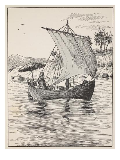 Download 'Robinson Crusoe on His Boat' Giclee Print - English | AllPosters.com