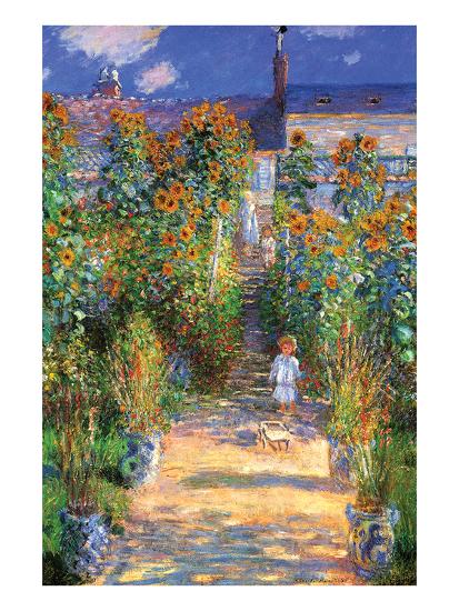 the artist 39 s garden at vetheuil print by claude monet at how to get my masters degree
