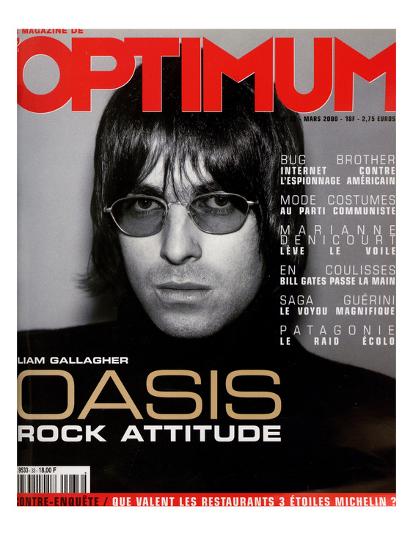 L Optimum March 2000 Liam Gallagher Print By Nicolas Hidiroglou