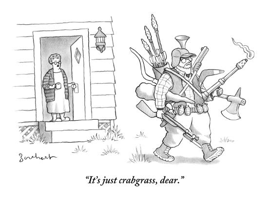 It's just crabgrass, dear." - New Yorker Cartoon' Premium Giclee Print -  David Borchart | AllPosters.com