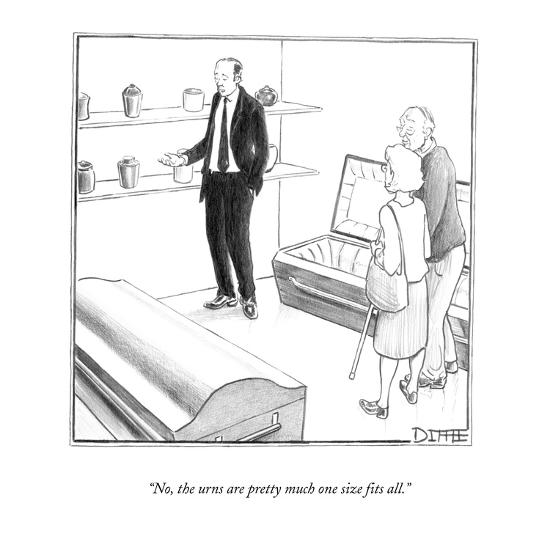 No The Urns Are Pretty Much One Size Fits All New Yorker Cartoon Premium Giclee Print Matthew Diffee Allposters Com No The Urns Are Pretty Much One Size Fits All New Yorker Cartoon Premium Giclee Print Matthew Diffee Allposters Com