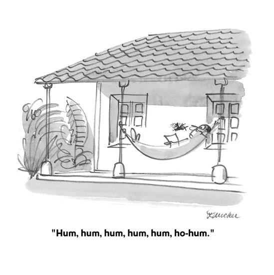 '"Hum, hum, hum, hum, hum, ho-hum." - Cartoon' Premium Giclee Print