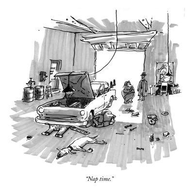 Nap Time New Yorker Cartoon Premium Giclee Print George Booth Allposters Com