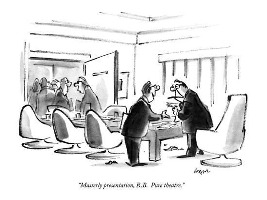masterly presentation r b pure theatre new yorker cartoon