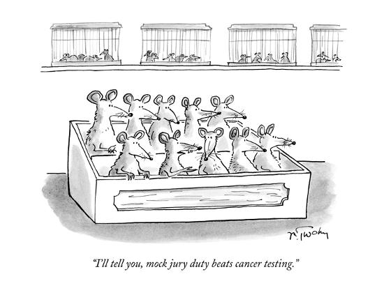 I Ll Tell You Mock Jury Duty Beats Cancer Testing New Yorker Cartoon Premium Giclee Print Mike Twohy Allposters Com When jerry accidently gets the ring stuck on his head, he runs out into the city as tom tom and jerry keep trying to get the ring off but it's no use. i ll tell you mock jury duty beats cancer testing new yorker cartoon