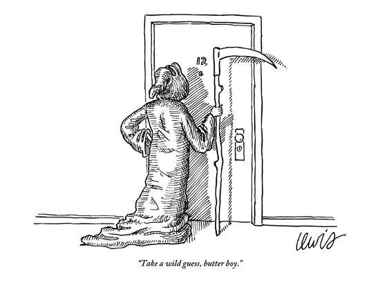 Take a wild guess, butter boy." - New Yorker Cartoon' Premium Giclee Print  - Eric Lewis | AllPosters.com