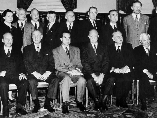 president-elect dwight eisenhower poses with his cabinet