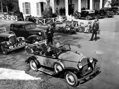 President Franklin Roosevelt Driving His Specially Constructed Car, in
