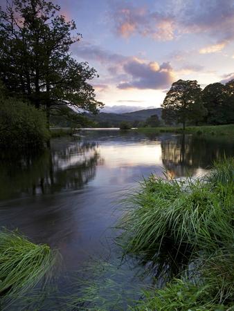 'Sunset, Rydal Water, Lake District National Park, Cumbria, England