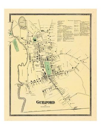 '1868, Guilford, Connecticut, United States' Giclee Print | AllPosters.com