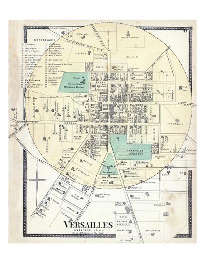 1877 Versailles Kentucky United States Giclee Print At