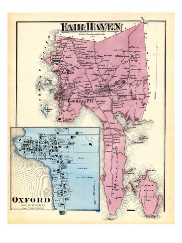 1871 Fair Haven Oxford Town Massachusetts United States Giclee