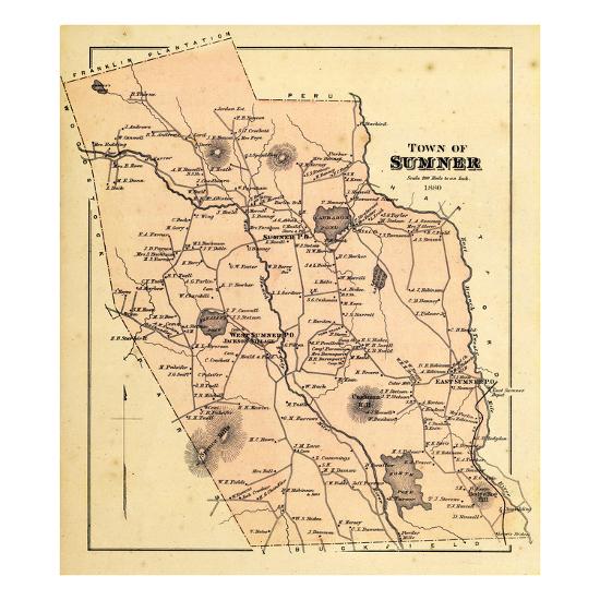 '1880, Sumner Town, Maine, United States' Giclee Print