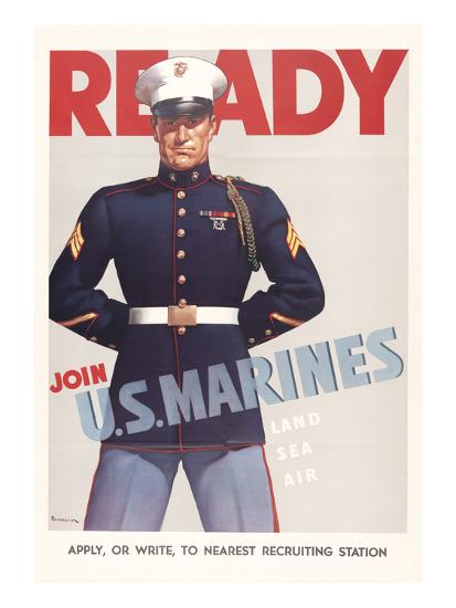 Ready, Marine Corps Recruiting Poster Posters at ...