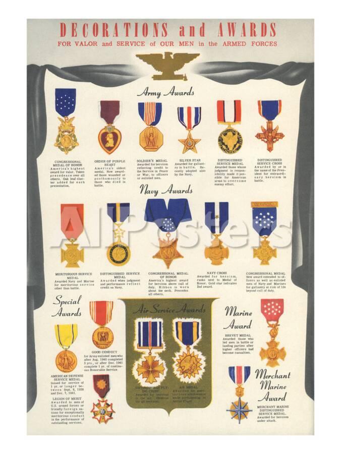 Armed Forces Decorations And Awards Posters At Allposters Com