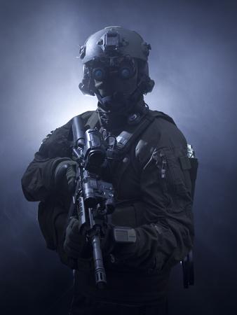 'Special Operations Forces Soldier Equipped with Night Vision And An ...