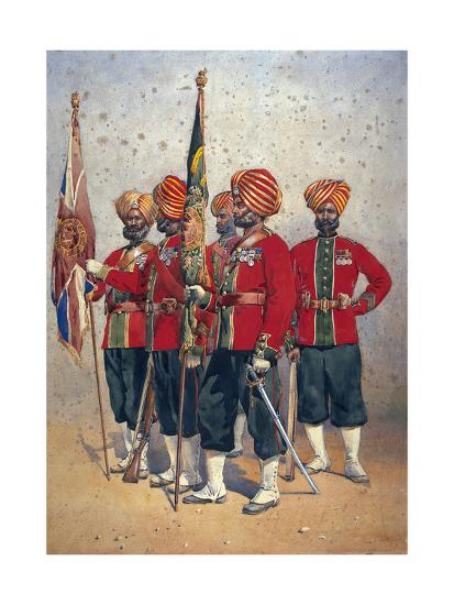 Soldiers of the 15th Ludhiana Sikhs, Illustration for 'Armies of India ...