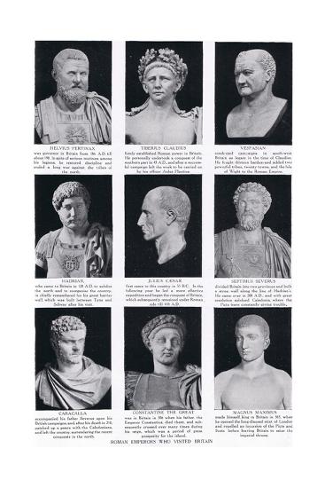 'Roman Emperors Who Visited Britain, Illustration from 'Hutchinson's ...