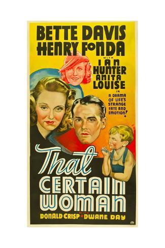 That certain woman Bette Davis movie poster print