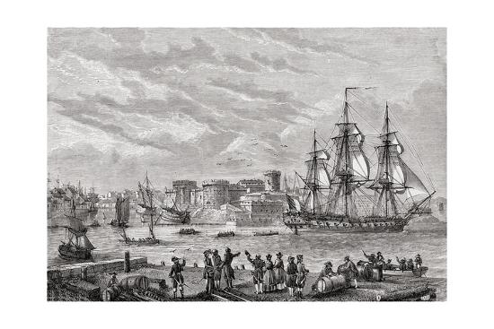 Brest In 1791 Engraved By Le Breton From Histoire De La Revolution Francaise By Louis Blanc - 