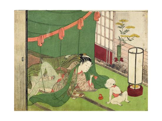 A Shunga From A Series Of Twenty Four Erotic Prints