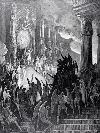 Satan In Council From Book I Of Paradise Lost By John Milton 1608 74 Engraved By Stephane Giclee Print Gustave Dor Allposters Com