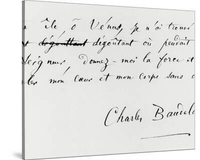 Voyage A Cythere End Of The Poem With Autograph Signature Photographic Print Charles Pierre Baudelaire Allposters Com