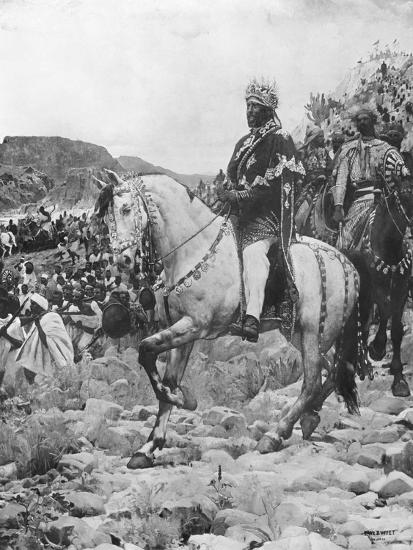 Negus of Ethiopia Menelik II 1844 1913 at the Battle Negus of Ethiopia Menelik II 1844 1913 at the Battle
