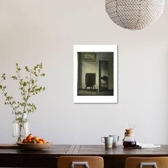 'An Interior with the Artist's Easel' Giclee Print - Vilhelm Hammershoi ...