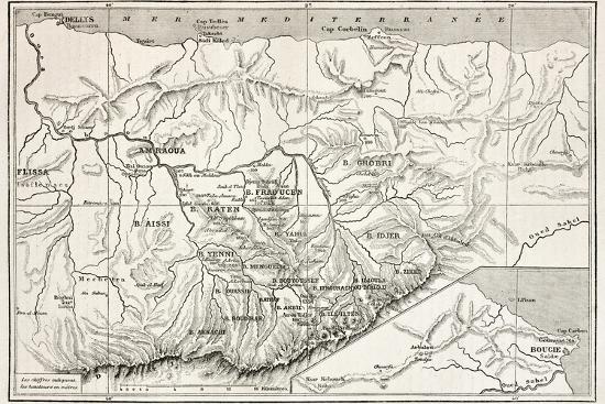 'Kabylie Old Map, Algeria. Created By Erhard, Published On ...