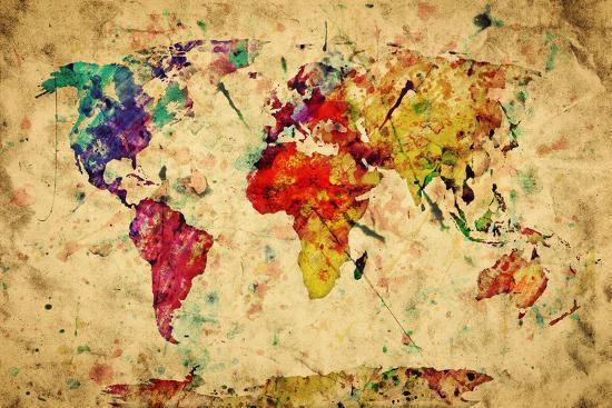 Vintage World Map Poster Michal Bednarek Allposters Com