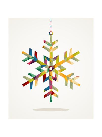 geometric christmas snowflake ornament