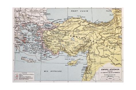 Athenian Empire Old Map Prints by marzolino at