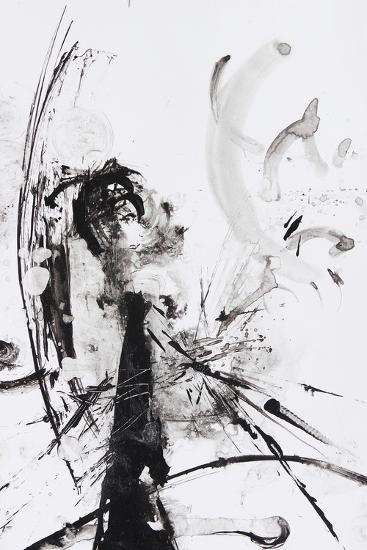 Black And White Abstract Brush Painting Prints by shooarts at ...