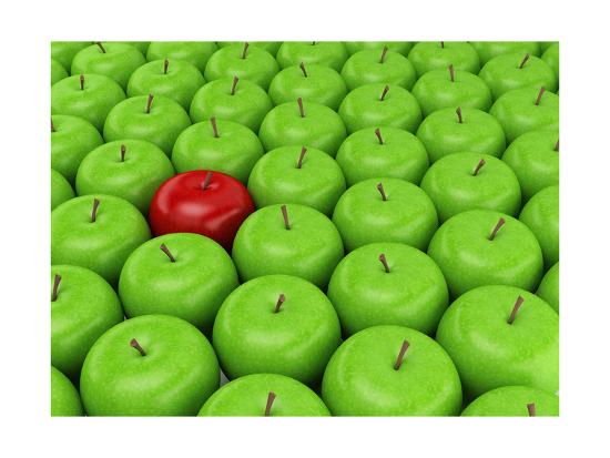 One Red Apple On A Background Of Green Apples Prints By Maestriadiz At Allposters Com One Red Apple On A Background Of Green Apples Prints By Maestriadiz At Allposters Com