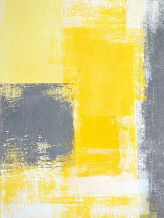 Grey And Yellow Abstract Art Painting Posters By T30gallery At Grey And Yellow Abstract Art Painting