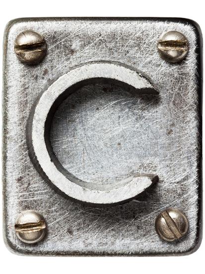 old metal alphabet letter