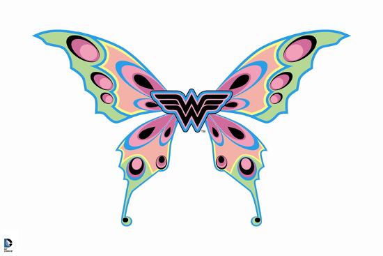 Wonder Woman Wonder Woman Symbol As A Butterfly Poster At