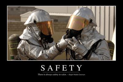 'Safety: Inspirational Quote and Motivational Poster' Photographic