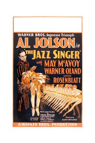 reproduction. Al Jolson The Jazz singer Old Movie poster wall art