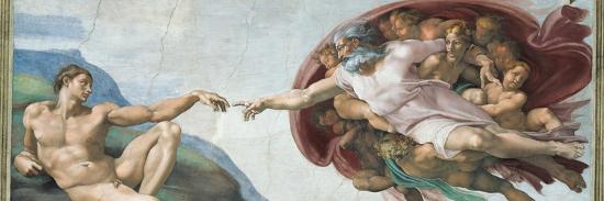 Sistine Chapel Ceiling God To Uches Adam With His Finger