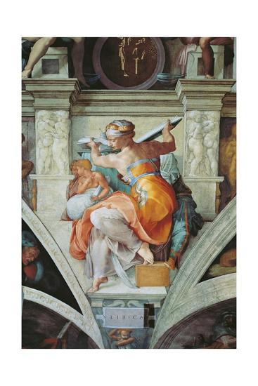 Sistine Chapel Ceiling Libyan Sybil Prints By Michelangelo