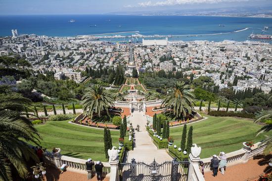 View Over The Bahai Gardens Haifa Israel Middle East Photographic Print Yadid Levy Allposters Com